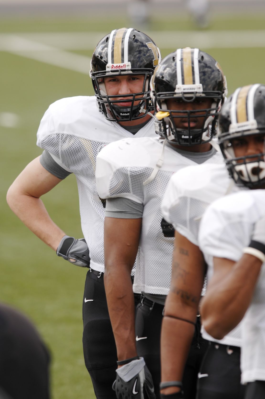 FILE - In this March 21, 2007, file photo, then-Missouri redshirt freshman Michael Keck listens on during drills. 
