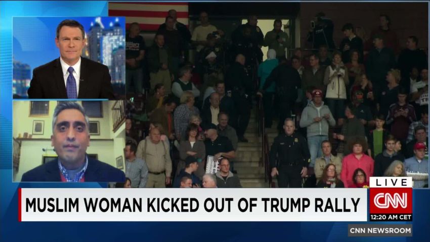 exp Muslim Woman protests Trump at rally after he likens Syrians to ISIS _00215024.jpg