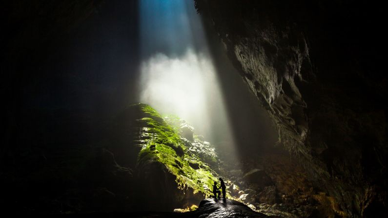 The couple, who have been on the road for seven years, got engaged in a cave in Vietman during their epic trek.