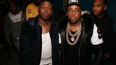 Blac Youngsta, left, and Yo Gotti appear at music venue SOB's on December 1 in New York City. 