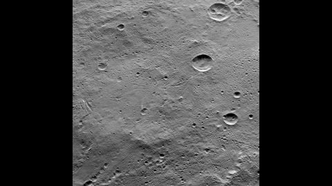 Ceres has several craters and linear troughs. In this image taken by NASA's Dawn spacecraft on October 14, 2015, the large crater Lono can be seen near the top right of the photo. The crater below it is called Besua.