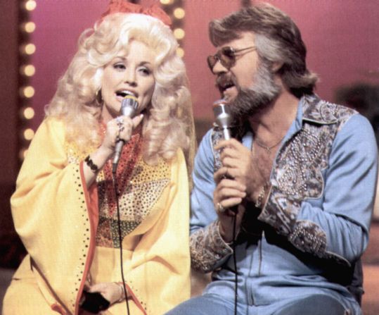 Parton and Kenny Rogers recorded several duets together. The first was perhaps the biggest: "Islands in the Stream." The song hit No. 1 in 1983 and topped a Country Music Television poll on duets in 2005.