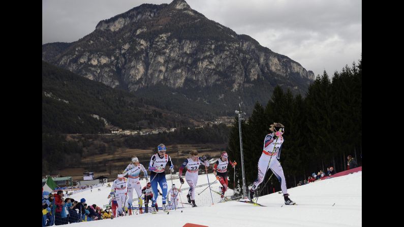 Cross-country skiers race during the Tour de Ski event Saturday, January 9, in Val di Fiemme, Italy. <a href="index.php?page=&url=http%3A%2F%2Fwww.cnn.com%2F2016%2F01%2F05%2Fsport%2Fgallery%2Fwhat-a-shot-0104%2Findex.html" target="_blank">See 31 amazing sports photos from last week</a>