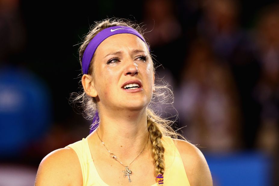 Azarenka was in tears after winning the Australian Open again in 2013, defeating China's Li Na. 