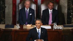 President Barack Obama delivers the State of the Union speech before members of Congress in the House chamber of the U.S. Capitol on January 20, 2015.