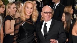 BEVERLY HILLS, CA - JANUARY 10:  News Corp. CEO Rupert Murdoch (R) and model Jerry Hall attend the 73rd Annual Golden Globe Awards held at the Beverly Hilton Hotel on January 10, 2016 in Beverly Hills, California.  (Photo by Jason Merritt/Getty Images)