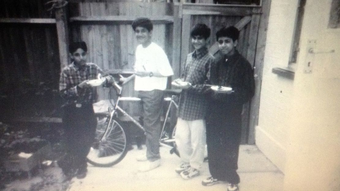 Siddhartha Dhar (on bike) with his local friends. Photo provided by Dhar's sister, Konika Dhar.