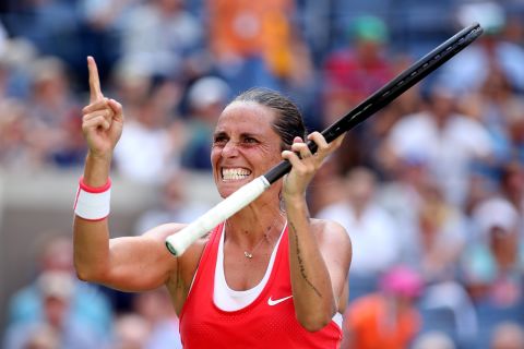 She was only foiled in her bid to achieve the calendar year grand slam by Roberta Vinci at the U.S. Open in September. 
