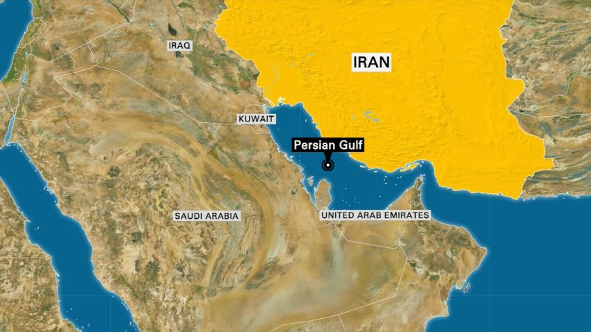 Iran Map with Persian Gulf tag