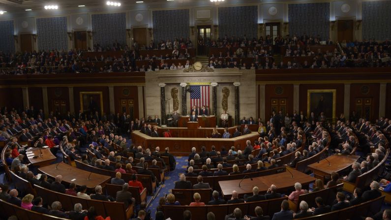 Obama speaks to the joint session.