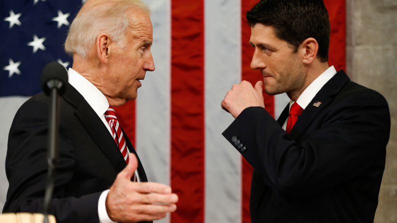 Tuesday's address before a packed House chamber marked the debut of new House Speaker Ryan -- a longtime Obama rival -- on the platform alongside Vice President Biden.<br />