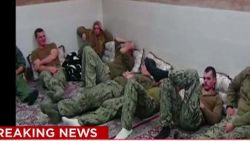 Iranian state-run TV showed images of what it said were the detained American sailors before they were released. CNN has not independently confirm these were the sailors detained.