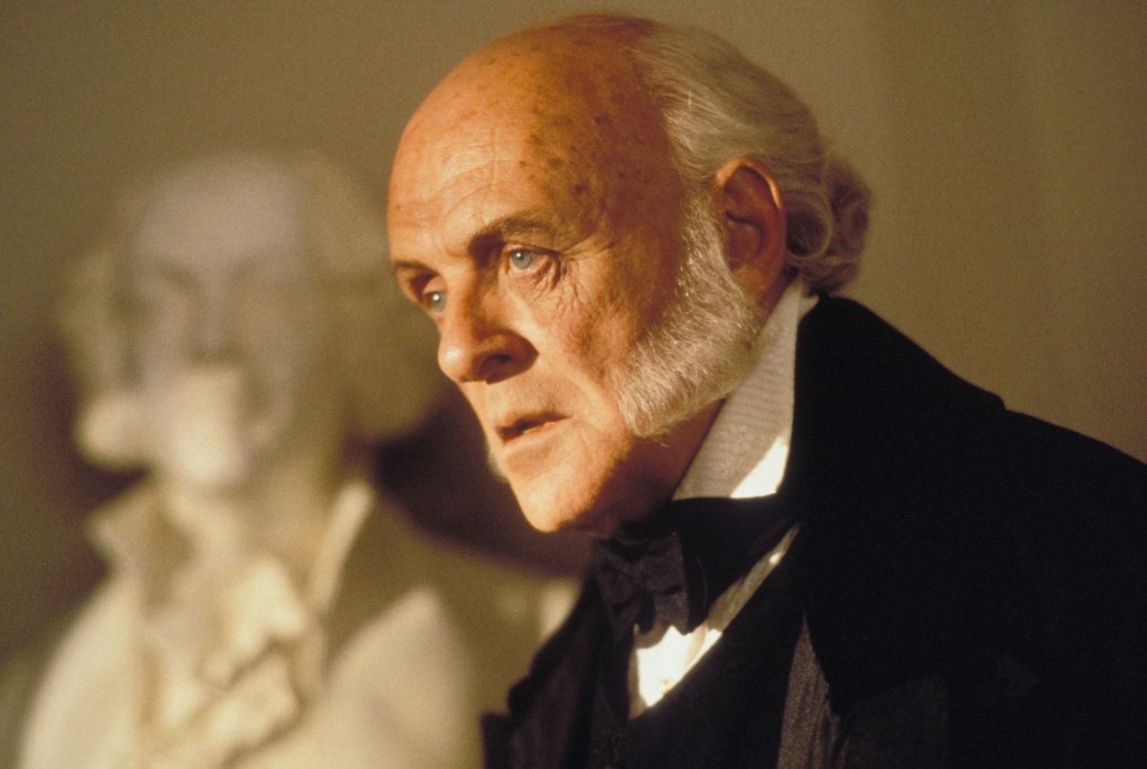 Anthony Hopkins plays John Quincy Adams in 1997's "Amistad," directed by Steven Spielberg. Hopkins' portrayal earned him an Academy Award nomination for best actor in a supporting role. The actor also played Richard M. Nixon in 1995's "Nixon."