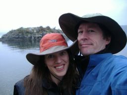 Victoria Maxwell and her husband near their home in Vancouver, British Columbia.