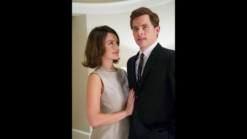 James Marsden plays John F. Kennedy in "The Butler" alongside Minka Kelly as Jacqueline Kennedy.