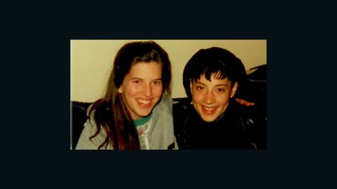 Victoria Maxwell, left, with a friend in 1991 two months before her first psychosis.
