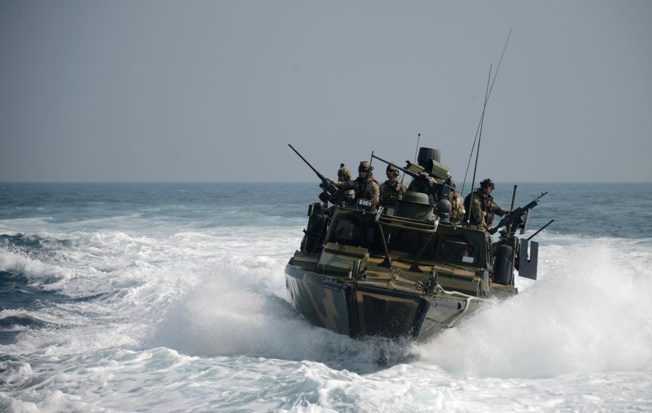A training exercise takes place in the Persian Gulf in January 2014.