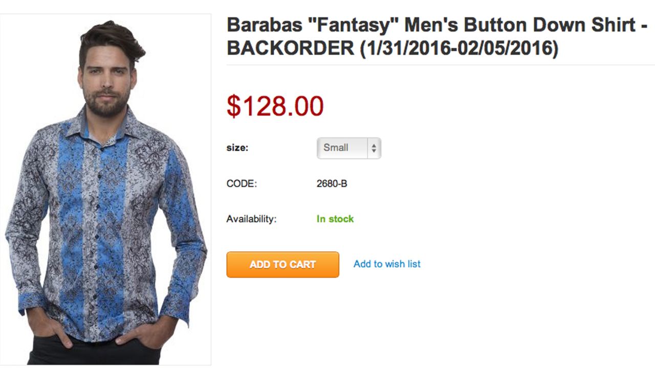 The "Fantasy" shirt, whose style was worn by El Chapo.