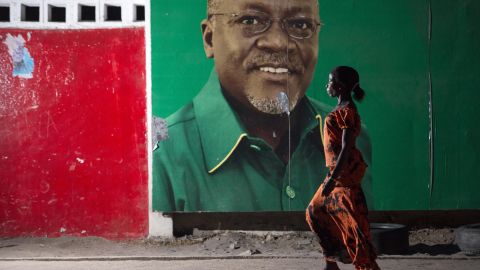 Poster of Tanzania President John Magufuli in Dar Es Salaam, recently after he was elected in October 2015. 