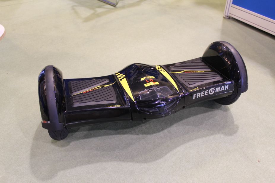 Named the best outdoor and sporting item in the fair, this hoverboard has a Bluetooth speaker built in. However, the maker, E-Supply, says that recent airline bans on passengers bringing hoverboards with them have made some potential customers hesitate.