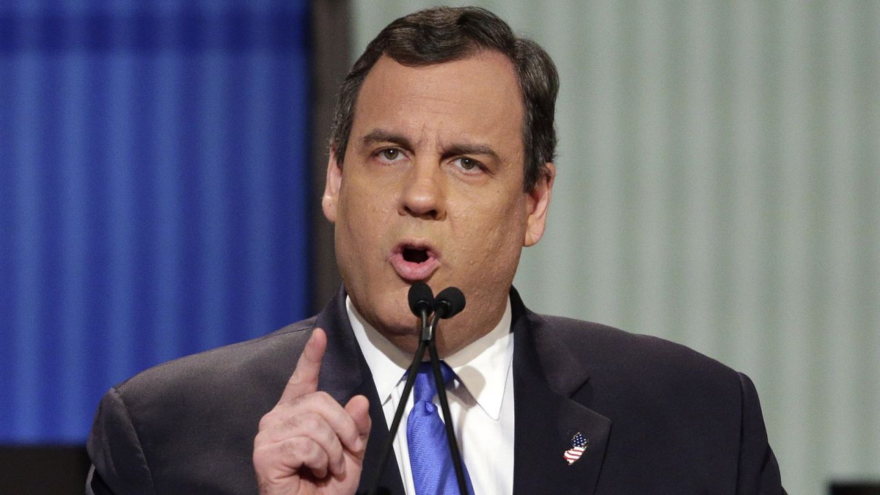 Christie, like most of the candidates on stage, continued to be tough on the current administration. "Tuesday night, I watched story time with Barack Obama," he said of the recent State of the Union address. Christie also said "you cannot give Hillary Clinton a third term of Barack Obama's leadership. I will not do that. If I'm the nominee, she won't get within 10 miles of the White House."