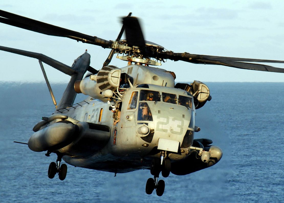 A Marine Corps CH-53E Super Stallion