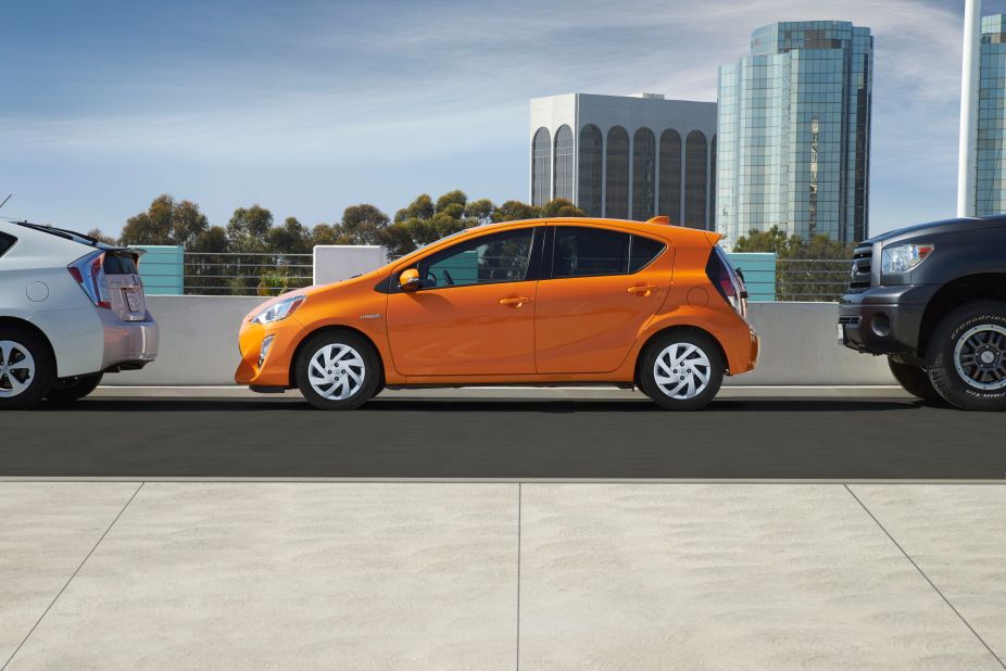 She loves the Habanero color available for the Toyota Prius C: "I really fought hard for that. That was five years ago, and it was a huge thing, to receive approval to use this creamy orange color on this cute little car. But now, with the 2016 Prius C, the color has evolved into an even brighter shiny orange we call Tangerine Splash Pearl.<br />