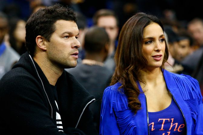 Drogba's former teammate Michael Ballack was also in attendance, pictured here with his girlfriend, Natacha Tannous. <br />Fellow Blues Eden Hazard, Thibaut Courtois and Loic Remy were courtside, following their 2-2 draw with West Bromwich Albion. Meanwhile Olivier Giroud, Alex Oxlade-Chamberlain and club legend Robert Pires ensured Arsenal were also at the O2.