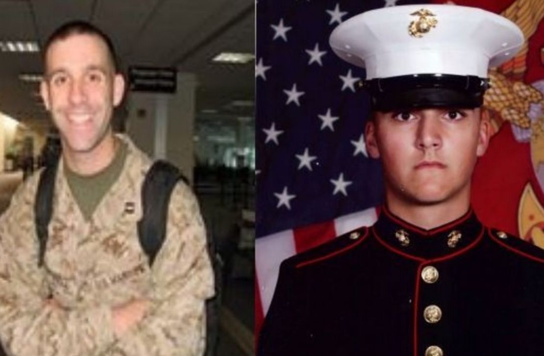 Maj. Shawn Campbell, left, and Cpl. Matthew Drown