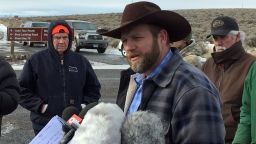 Ammon Bundy tells reporters that he and his supporters aren't ending their armed occupation  any time soon.