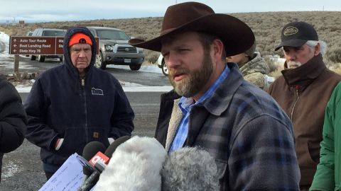 Ammon Bundy tells reporters that he and his supporters aren't ending their armed occupation any time soon.