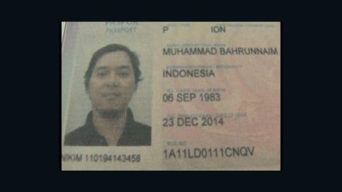 A photo of the passport of Bahrun Naim, a suspect in the Jakarta attacks.