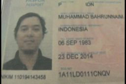 A photo of the passport of Bahrun Naim, a suspect in the Jakarta attacks.