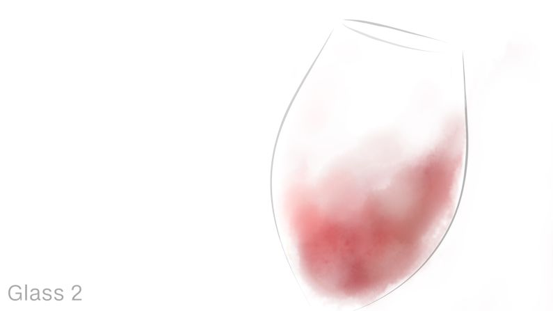 In glass two, Riedel says, the same Pinot Noir will taste noticeably fruitier and sweeter. 