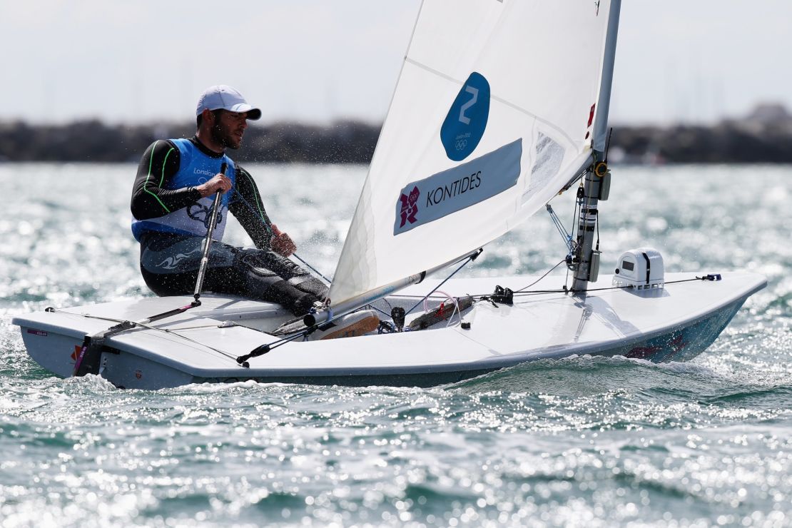 Pavlos Kontides competes for Cyprus during the 2012 London Olympics.