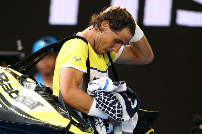 Rafael Nadal was knocked out in the first round of the Australian Open for the first time in his career after losing 7-6 (8-6) 4-6 3-6 7-6 (4-7) 6-2 to Fernando Verdasco.