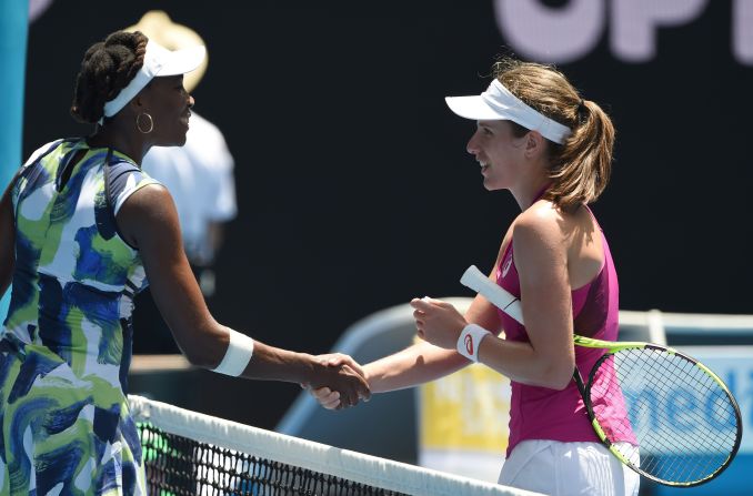 There was another surprise result in the women's draw on day two as Venus Williams was knocked out by Johanna Konta, with the world No. 47 winning 6-4 6-2.