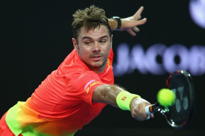Switzerland's Stan Wawrinka, the 2014 Australian Open winner, advanced to the next round after his opponent Dmitry Tursunov was forced into early retirement through injury, 