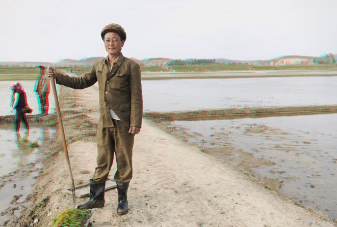 "He is the chief regulator of this watering system ... He looks the perfect role model of a socialist hero: with the wind in his jacket and proud face, amazing."