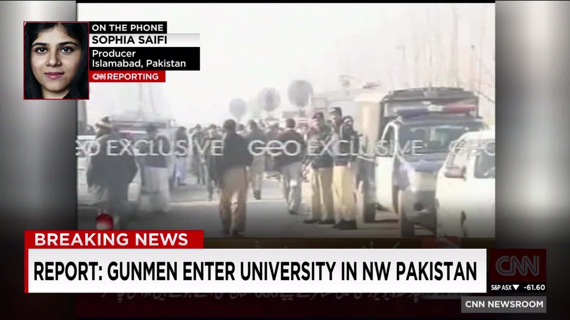 Gunfire heard at Pakistan university