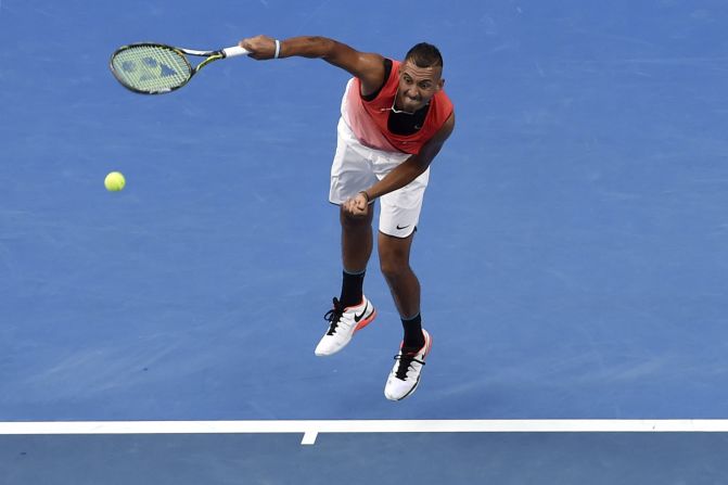Australian Nick Kyrgios was the talk of day three at the Australian Open on social media -- for his shorts, not his tennis. Kyrgios appeared discomforted and frustrated by the tight white shorts he was wearing.