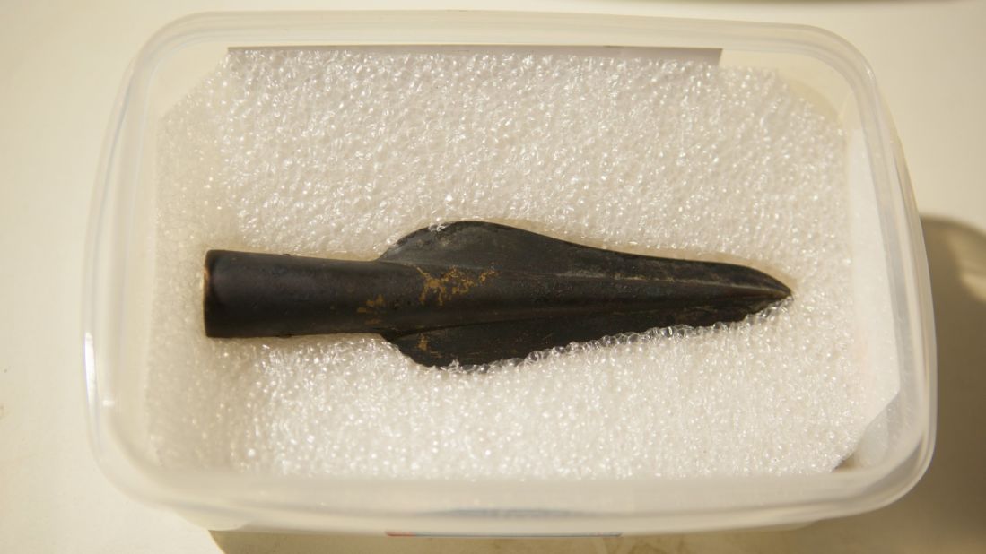 The site also yielded this head of a spear.