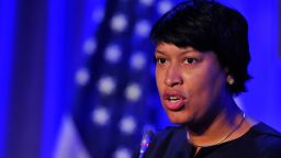 Washington, D C mayor Muriel Bowser speaks at the The XX ANOC General Assembly 2015 at the Hilton Hotel on October 29, 2015 in Washington, DC.  (Photo by Larry French/Getty Images for ANOC)
