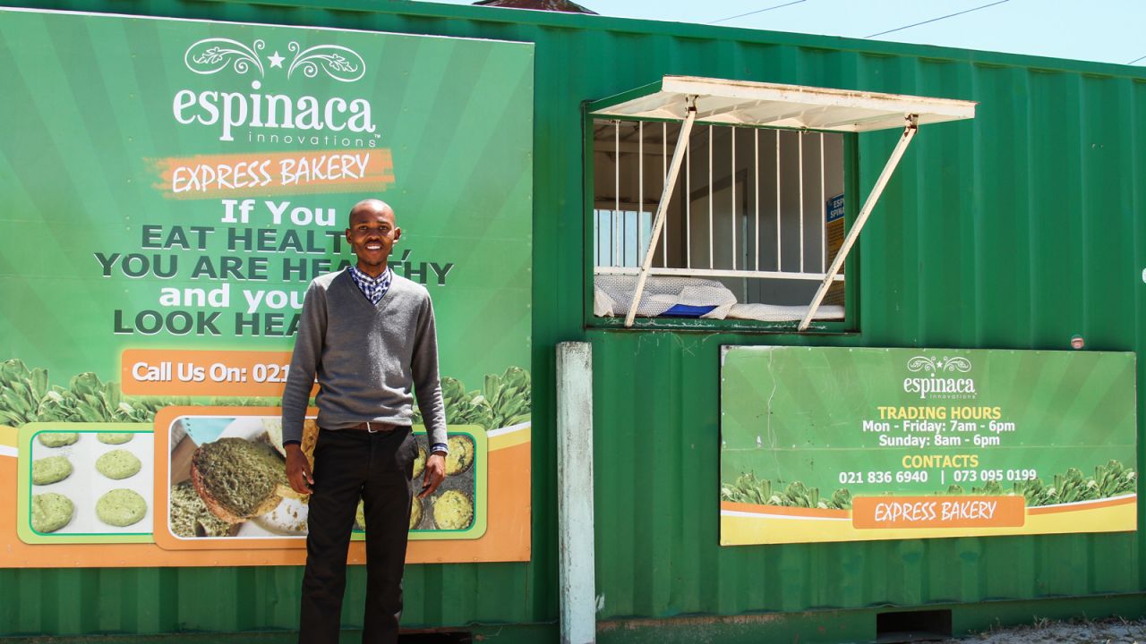 Lufefe Nomjana started his bakery business Espinaca Innovations with just R40 (less than $3) to his name. Now his expansion plans include a cafe and deli to capitalize on the growing tourism market. 