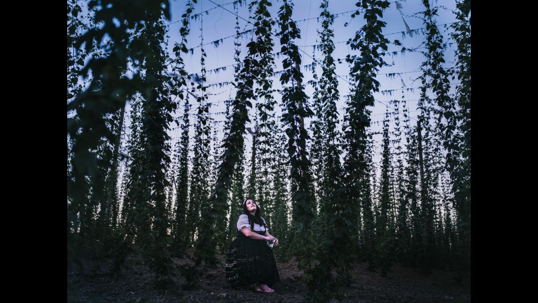 This portrait of the 2014-2015 Queen of the Hops was taken in a hop field in Siegenburg, Germany.