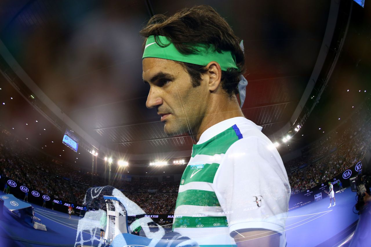 Roger Federer beat Grigor Dimitrov 6-4 3-6 6-1 6-4 under the roof at the Australian Open Friday. 