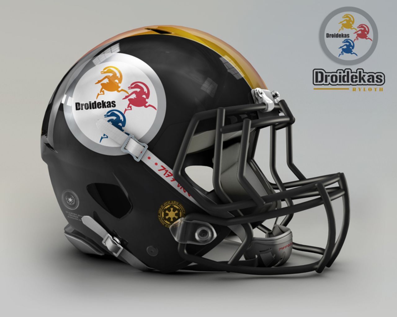 These fearsome battle droids, prominently featured in the prequel trilogy, are a good fit for the<a href="http://www.steelers.com/" target="_blank" target="_blank"> Pittsburgh Steelers</a>, whose logo <a href="http://www.steelers.com/history/logo-history.html" target="_blank" target="_blank">originally referenced </a>the Steelmark logo of the American Iron and Steel Institute.