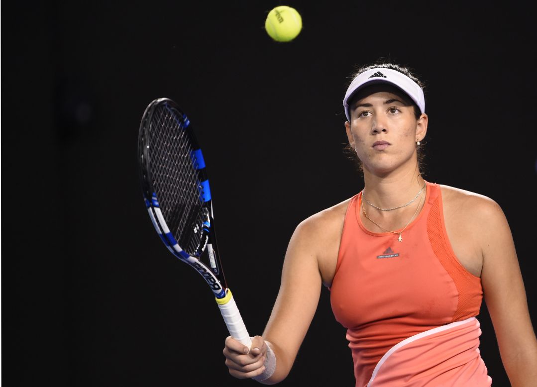 There was a surprise in the women's draw as third seed Garbine Muguruza was defeated by Barbora Strycova of the Czech Republic 6-3 6-2.