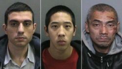 Orange County Sheriff's Department are still searching for three men who escaped from the Orange County Men's Jail on Friday. 
The three escapees, from left, are Hossein Nayeri, Jonathan Tieu, and Bac Tien Duong.