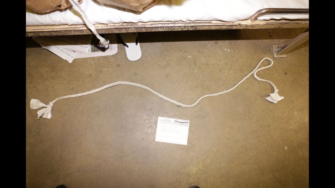 The inmates used a makeshift rope made with linens.